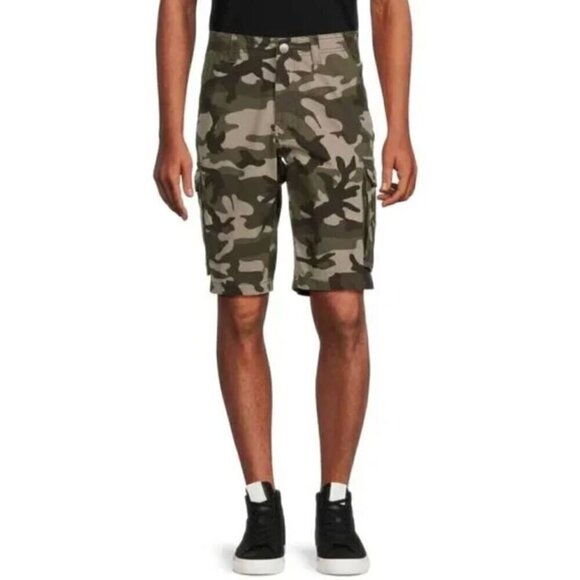 New TRUE RELIGION Men's Size 32 Horseshoe Cargo Shorts with Pockets Dusty Camo - Picture 1 of 14